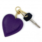 Preview: Trixi Gronau leather key fob Coeur purple front